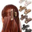 Ms. Pen- Large Hair Clips for Women, 4.3 Inch, 8 Pack, Boho Essence, Hair Claw Clips for Women