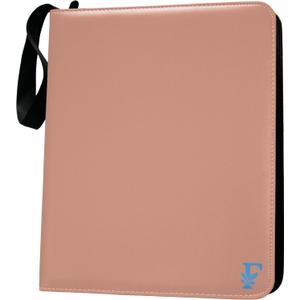720 Cards Binder Floressia Premium Zip Trading Cards Binder, Double-Sided Pockets, PU Leather Collection Album (Dust Pink)