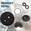 20.5 Inch Sump Pump Cover Plastic Submersible Sump Basic Cover Black Septic Tank Lid for Water Pump Basin Bucket Outdoor Well (Two Round Holes)