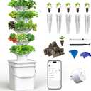 SJZX Hydroponics Growing System Kit, 5-Layer Hydroponic Tower, 30 Planting Holes, Space-Saving Vertical Gardening System, Suitable for Both Indoor and Outdoor use Germination Kits