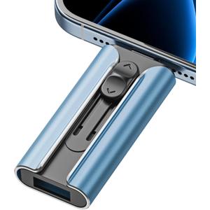 256GB USB Flash Drive for Phone and Pad, Photo Stick High Speed External USB Thumb Drives Photo Storage Memory Stick for Save More Photos and Videos (DarkBlue, 256GB)