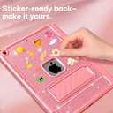 INFILAND Glitter Case for iPad 9th Generation (2021) / 8th Generation (2020) / 7th Generation (2019) 10.2 Inch, Heavy Duty Shockproof Protective Cute Cover with Kickstand for Kids, Girls (Pink)