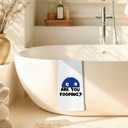 Funny Bathroom Hand Towels Decorative, Funny Bathroom Decor, are You Pooping Trendy Retro Blue Hand Towels for Washroom Restroom Toilet, 16x24 Inch