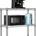 MZG 220 lbs 2 Tier Storage Rack Metal Wire Shelving Unit, Storage Standing Household Shelf Organizer for Laundry Bathroom Kitchen Pantry Closet Garage Utility Room, Chrome 11.8" D x 27.6" W x 23.4" H