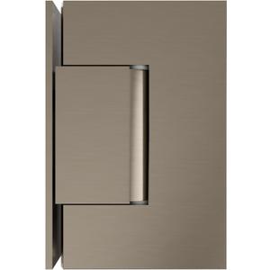 Brixwell G044BN Wall Mount Offset Back Plate Brass Hinge for 5/16" to 1/2" Glass Thickness 3-1/2" Height Brushed Nickel Finish