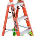 Louisville Ladder 4-foot Fiberglass Cross Step Ladder, 300-Pound Load Capacity, Type IA, FXS1504