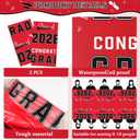 3 x OHOME Graduation Party Decorations 2026 - Plastic Red Tablecloth for Graduation Decorations Class of 2026 - Party Favors Supplies Banner,2 Pack