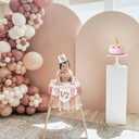 1/2 Birthday girl, Pink High Chair Banner with Handmade Hat and Candle, Half Way to One Baby, Half Birthday Docoration