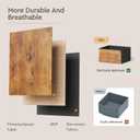 Nightstand with Charging Station, LED Night Stand with Drawers (Fabric), Bedside Table with Open Shelf, End Table with Steel Frame, 3 Drawer Dresser for Bedroom, Small Space, Rustic Brown