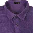 Men's Corduroy Shirt Long Sleeve Button Down Workwear Regular Fit Casual Shirt (Purple, M)