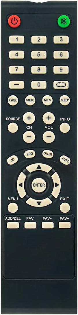 Allimity Replaced Remote Control Fit for Proscan 4 PRO TV PLED1526ACAR PLED1526A-CAR PLDED5066A PLDED5068A-C PLDED5515-UHD PLDED5515BUHD PLDED5515UHD PLDED5514 PLED2329AB, black, PROSCAN-11-AFFF