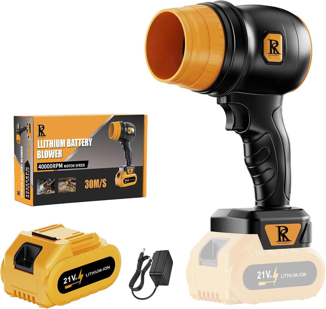 21V Cordless Leaf Blower, Lightweight Handheld 67 MPH Compact Yard Blower for Patio/Garage & Window Track Cleaning  Battery & Fast Charger Included