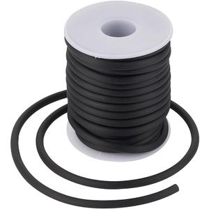 Pandahall 10.93 Yards/Roll 5mm Hollow Pipe Tubuing Rubber Cord with 3mm Hole Solid Rubber Tube Cord with Plasic Spool (Black) Pandahall 10.93 Yards/Roll 5mm Hollow Pipe Tubuing Rubber Cord with 3mm Hole Solid Rubber Tube Cord with Plasic Spool (Black)