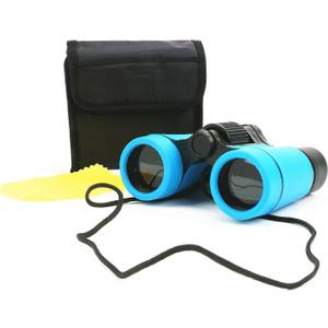 Scotamalone Kids Binoculars Shock Proof Toy Binoculars Set for Age 3-12 Years Old Boys Girls Bird Watching Educational Learning Hunting Hiking Birthday Presents (Blue)