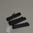 8 PCS Black Curtain Rod Brackets Leather Straps for Hanging Wall Pole, Curtain Rod Holders with Screws Decorative Wall Hooks Loop for Hanging Sign