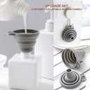 leepiya Measuring Cups and Spoons set, Collapsible Measuring Cups, 8 piece Measuring Tool Engraved Metric/US Markings for Liquid & Dry Measuring, Space Saving, BPA Free Silicone, Colorful (Green)