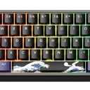HITIME x XVX 60% Percent Keyboard with Strap, H61 Wired Aluminum Gaming Keyboard, Hot Swappable, Kanagawa Anime PBT Keycaps, RGB Backlit, Cherry Profile, Sound Absorbing Pads, Creamy Linear Switch