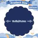 60 Pcs Navy Blue Paper Placemats, 13.5 Inch Graduation Placemat Disposable Scalloped Place Mat Round Table Place Mats Decorative Paper for Graduation Celebration Birthday Wedding Banquet Holiday