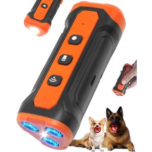 Sonic Bark Deterrents, Anti Barking Device for Dogs with 3X Sonic Emitters - 33ft Range, Rechargeable, 5 Modes, Humane & Portable Behavior Corrector for Indoor Outdoor Use.