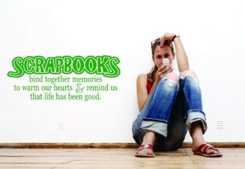 Design With Vinyl Home Wall Decals - Scrapbooks Bind Together Memories Removable Wall Sticker Home Decoration - Size: 23" x 44"