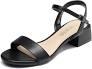 DREAM PAIRS Women's Low Heels for Women Classic Open Toe Ankle Strap Block Chunky Heel Sandals Holiday Party Wedding Dress Pumps Shoes Size 8