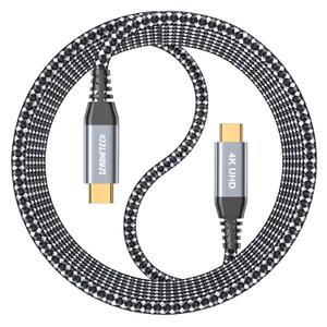 ZeroneTeck USB C Cable 6ft, USB C 3.2 Gen 2X2 Cable, 4K Monitor Video Output, 20Gbps High Speed Data Transfer, 100W Fast Charging for Carplay iPhone 16, MacBook, Dell, ARZOPA, KYY for Portable Monitor