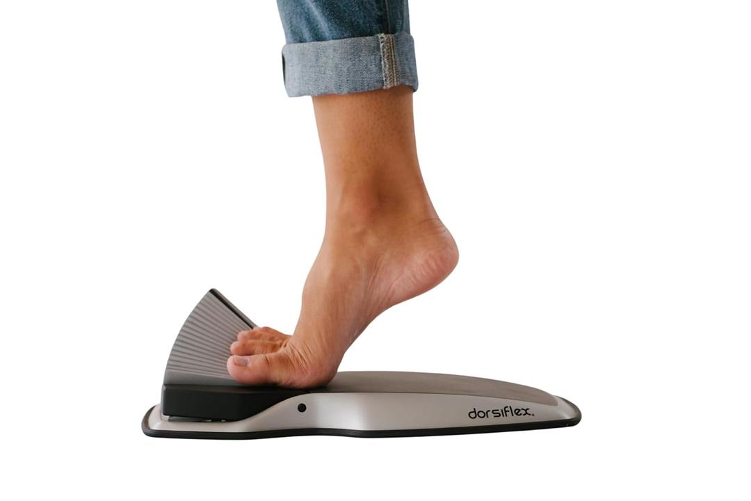 Dorsiflex. Deep calf, foot, and arch stretcher and foot rocker and slant board device for plantar fasciitis, Achilles tendinitis, calf stretching, ankle mobility, toe mobility and heel pain relief.