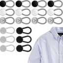 4 x Ouligay 18PCS Collar Extenders Shirt Collar Extenders Pants Button Extender Extender Button Set Collar Button Extender for Mens Dress Shirts Suits Trouser, Coat, Shirts