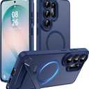 Magnetic for Samsung Galaxy S26 Ultra Case, [Compatible with MagSafe][Full Camera Protection][Built-in Invisible Kickstand] Translucent Matte Phone Case for S26 Ultra 6.9" - Blue