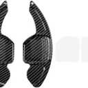 Topteng Steering Wheel Paddle Shifter Extensions for Audi Carbon Fiber Look, ABS Plastic, Fit A3 S3 RS3, A4 S4, A5 S5, A6 S6, A7 S7, A8 S8, Q3 Q5 SQ5 Q7, TT TTS – 2012–2018 Select Models