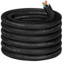 6/3 6 Gauge Wire SOOW Wire 3 Conductor 6 Gauge Electric Portable Power Cable 600V 50A SOOW Bulk Cable for Industrial&Home Use-Generator,Welder,Circuit,EV Battery Charger,Data Center,Motor Lead-25ft