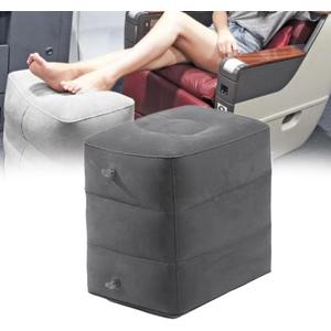 Mediss Inflatable Foot Rest Pillow, Leg Elevation Stool for Office Desk, Car, Chair, Airplane Travel Bedridden Elderly, Height Adjustable