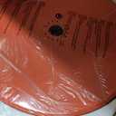 19.7" Large Mid Century Chandelier, 3-Tier Orange Metal Shade Pendant Light, Industrial Adjustable Ceiling Hanging Fixture for Dining Room, Hallway, Bedroom