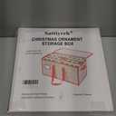 Sattiyrch Plastic Christmas Ornament Storage Box with Trays,Customizable Dividers, Dust-Proof Durable Ornament Organizer Holder,Christmas Storage Containers,Holds 128 x 3 inch Ornaments