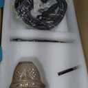 Set 25" Egyptian Style Complete Set with Everything, Accessories Includes Glass Vase, Clay Bowl, Leather Hose, Antique Bronze