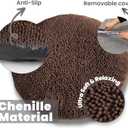 Muddy Mat Cloud K-9 Bed for Dogs & Cats, Soft & Relaxing Donut Dog Bed, Chenille Material, Removable Cover, Washable & Dryer Safe Brown Small(25'x25')