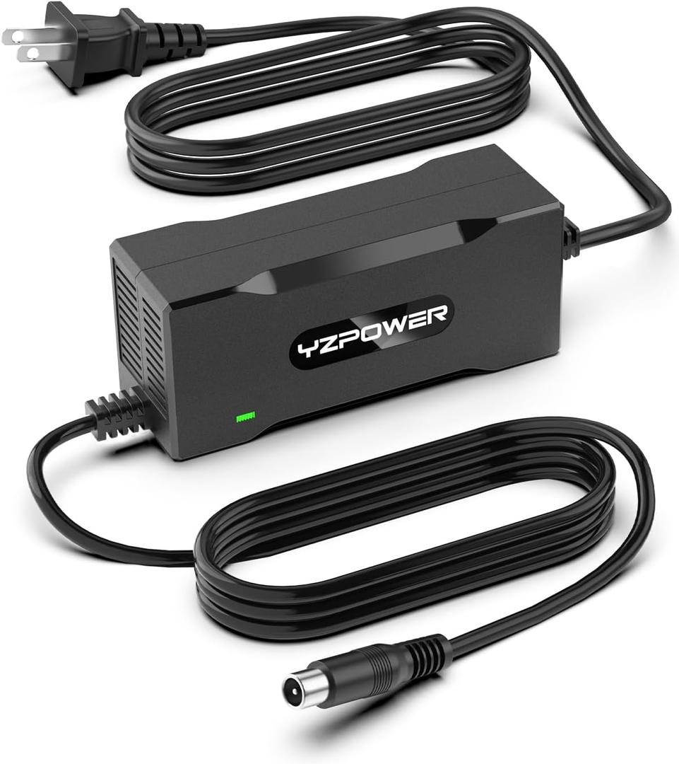 42V 2A Scooter Charger for Segway Ninebot, Compatible with MAX G2 G30LP E2 Pro F65 F40 F30 D28 D40 ES2 ES4 E22 E45, Replacement Power Adapter for 36V Lithium Battery, RCA Round Charging Port