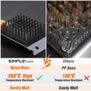 SIMPLETASTE Grill Brush and Scraper for BBQ, Durable & Effective, Replaceable Stainless Steel Head, Wooden Handle Wire Grill Brush for Outdoor Grill, Barbecue Accessories