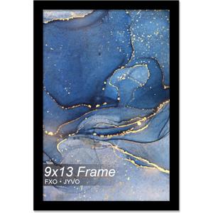 Fxojyvo 9x13 Picture Frame, Black Frame for 9 x 13 Inch Picture Poster Photo, Light Weight and High Transparent 9 by 13 Frame for Wall - 1 Pack/Black/9"x13"