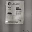 evelor A19 LED Light Bulbs,60 Watt Equivalent Daylight 5000K with E26 Base,Efficient 9W,800 Lumens Non-Dimmable LED Bulbs,15000 Hours, Ideal for Bedroom Living Room, 4-Packs