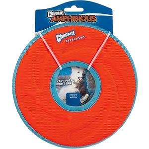 Chuckit! Zipflight Flying Disc Dog Toy, Medium (8.5"), Orange And Blue