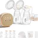 NCVI Portable Electric Breast Pump with 4400mAh Rechargeable Battery, Hospital-Grade Suction, Quiet Design for Home, Work & On-the-Go, 8132, Fits 17-24mm