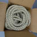 3/4 inch x 50 feet Twisted ProManila - UnManila Rop, 3 Strand Synthetic Polypropylene Rope Cordage for Weather-Resistant Decor, Crafts, Sporting, and Landscaping