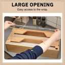 Wesiti 18 Inch Large Plastic Wrap Organizer & Dispenser with Cutter 2 in 1 Aluminum Foil Saran Wrap Butcher Parchment Paper Dispenser Bamboo Wall Mount Tin Wax Cling Organizer for Kitchen Countertop, about 20.5 x 9.5 x 5 inches