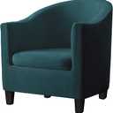 2 Piece Velvet Tub Chair Covers for Armchairs,Spandex Tub Chair Slipcovers,Stretch Tub Chair Slipcover Furniture Protector Cover Sofa Slipcover for Tub Chair (Blue Teal,1)