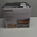 Panasonic FlashXpress Toaster Oven Countertop, 4-Slice Small Toaster Oven Compact Size with Double Infrared Heating, 6 Auto Cook Options and Precise Temperature Control, 1300W - NB-G110P (Silver)