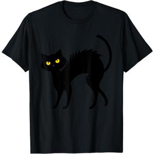 Black Cat Halloween - Black Cats T-Shirt (Black, XL)