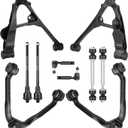 Front Lower/Upper Control Arms w/Ball Joints Sway Bar Links Tie Rod Ends Suspension Kits for 2002-2006 Cadillac Escalade/EXT, 2000-2006 Chevrolet Suburban 1500/GMC Yukon/GMC Yukon XL 1500 (10PCs)