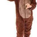 COSUSKET Kids Snug Fit Flannel Brown Bear Costume Animal Onesie Pajamas for Boys Girls Gifts (2-3T)