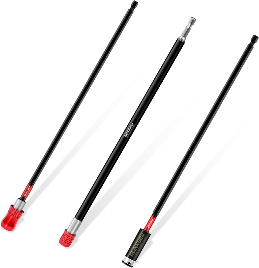 3 PCS Muliti Torsion Impact Bit Holder, 12 Inches Extension Drill Bit Holder Hex Shank Quick-Change Locking Bit Holder